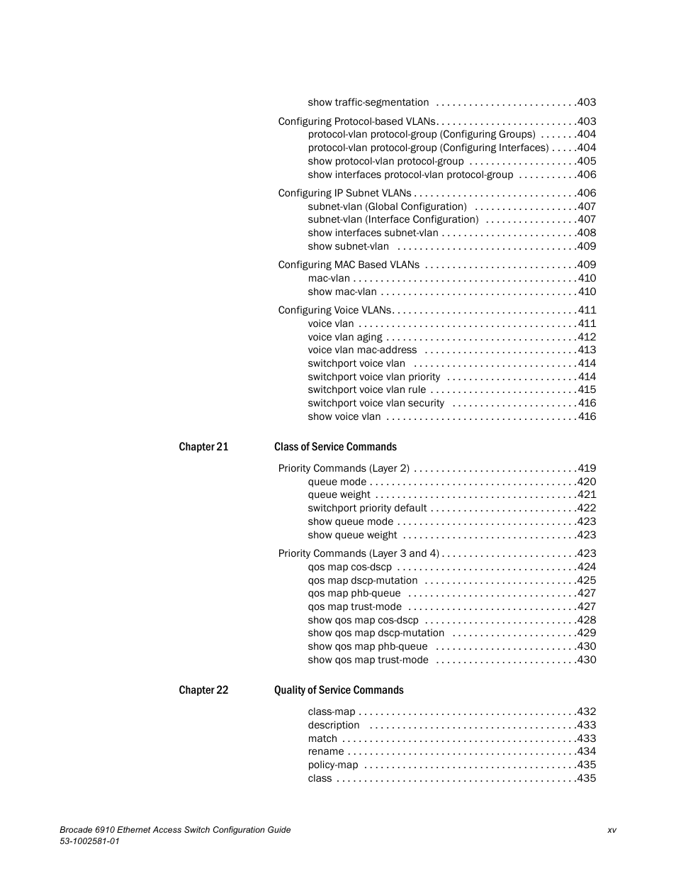 Brocade Communications Systems Brocate Ethernet Access Switch 6910 User Manual | Page 15 / 1200