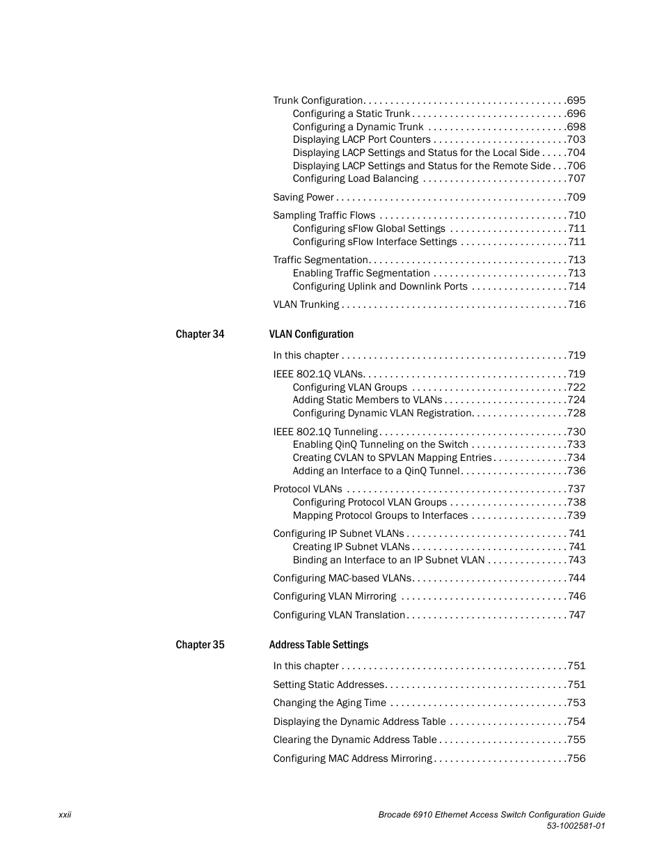 Brocade Communications Systems Brocate Ethernet Access Switch 6910 User Manual | Page 22 / 1200