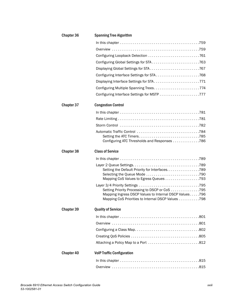Brocade Communications Systems Brocate Ethernet Access Switch 6910 User Manual | Page 23 / 1200