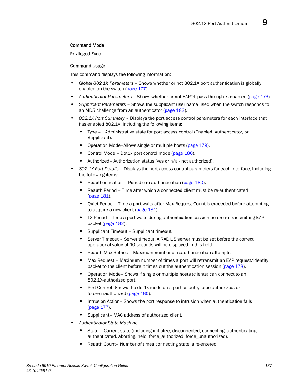 Brocade Communications Systems Brocate Ethernet Access Switch 6910 User Manual | Page 237 / 1200