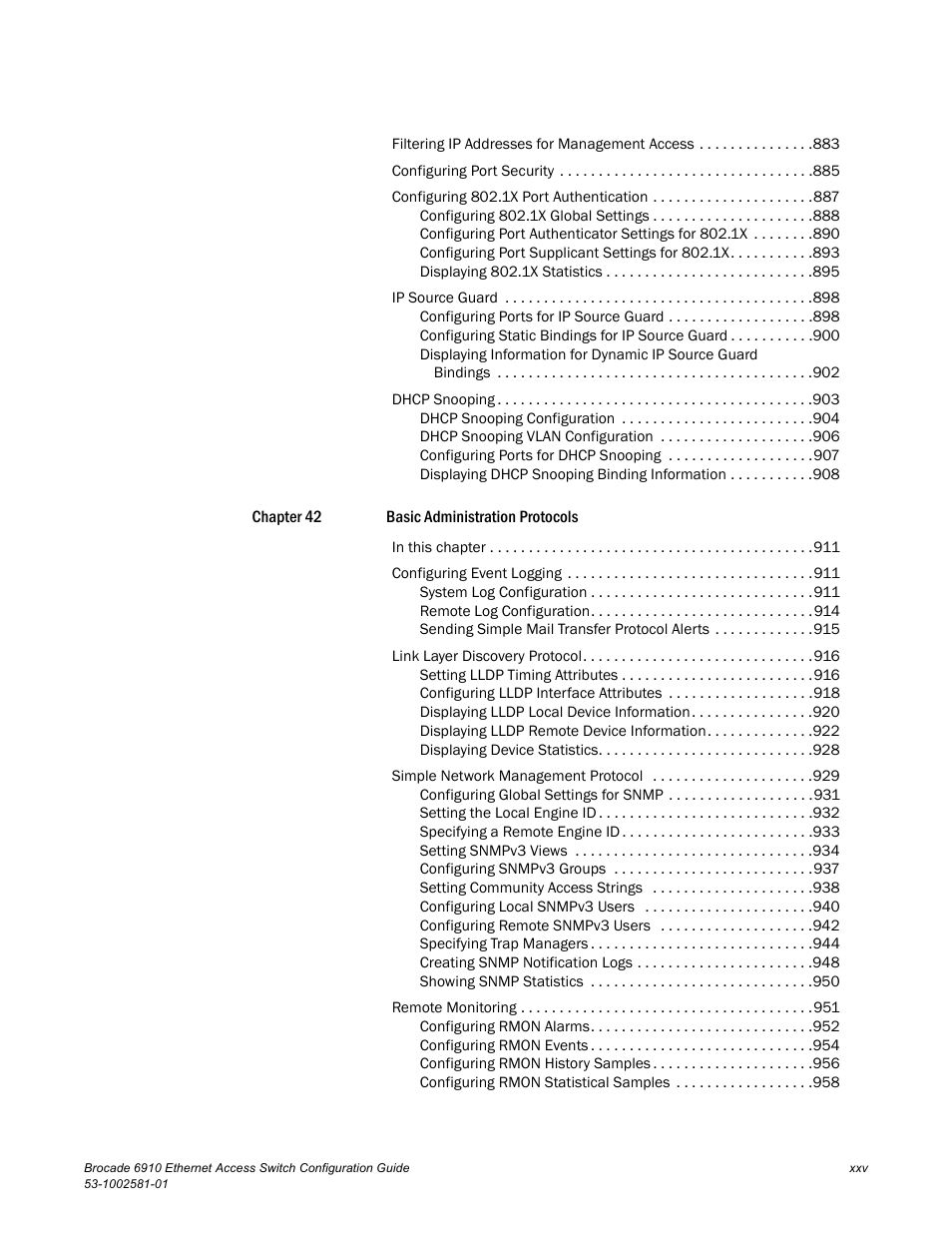 Brocade Communications Systems Brocate Ethernet Access Switch 6910 User Manual | Page 25 / 1200