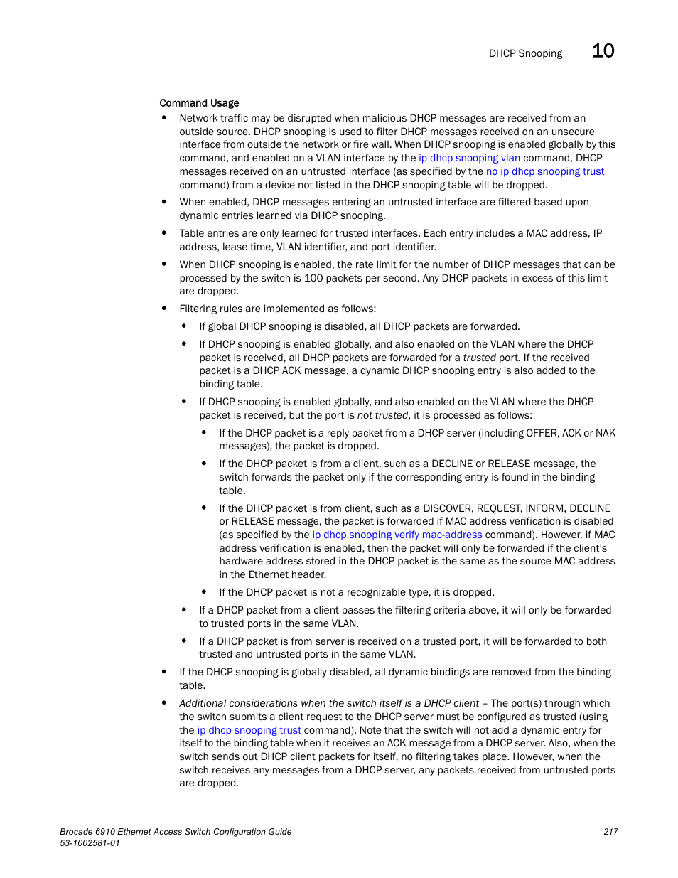 Brocade Communications Systems Brocate Ethernet Access Switch 6910 User Manual | Page 267 / 1200