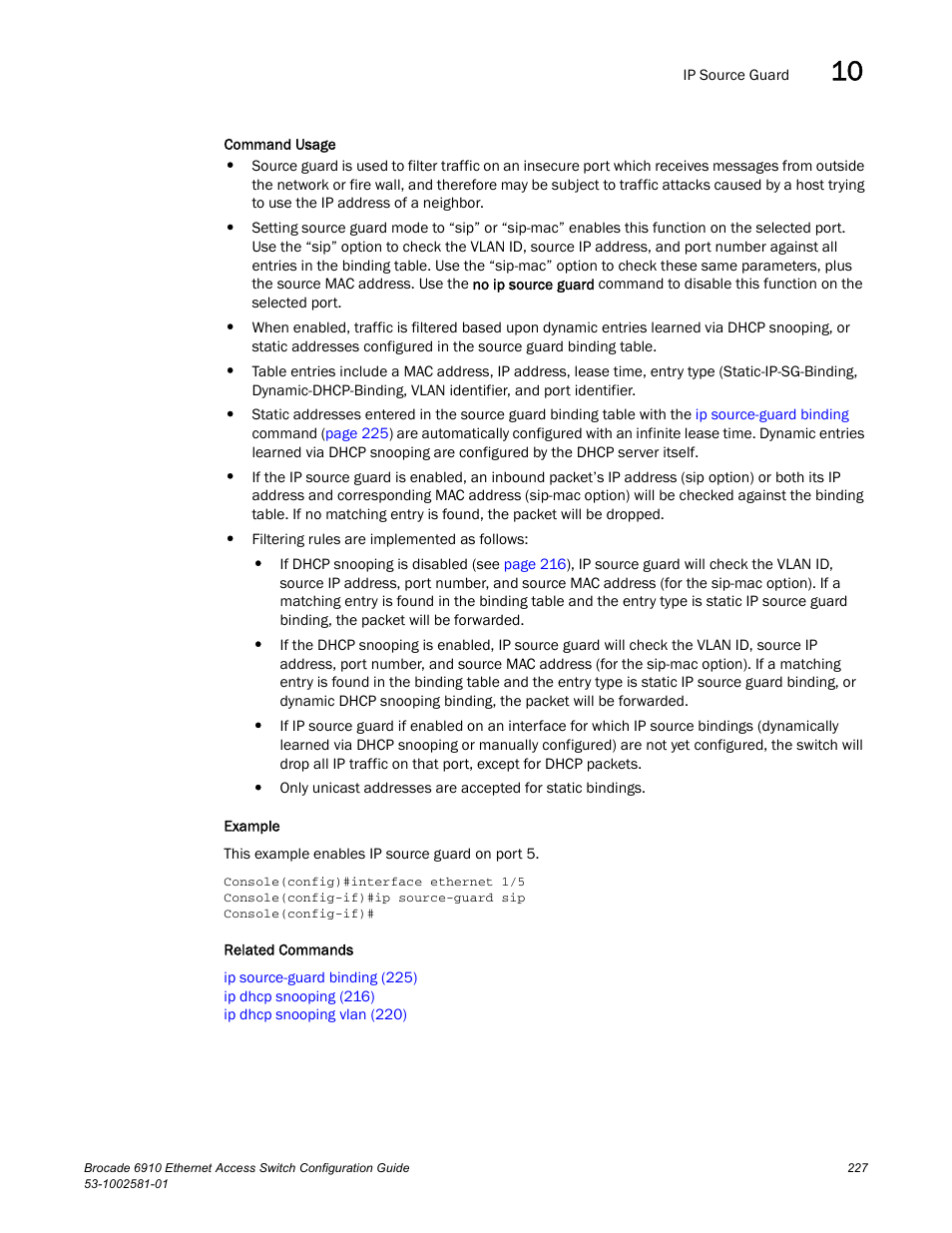 Brocade Communications Systems Brocate Ethernet Access Switch 6910 User Manual | Page 277 / 1200