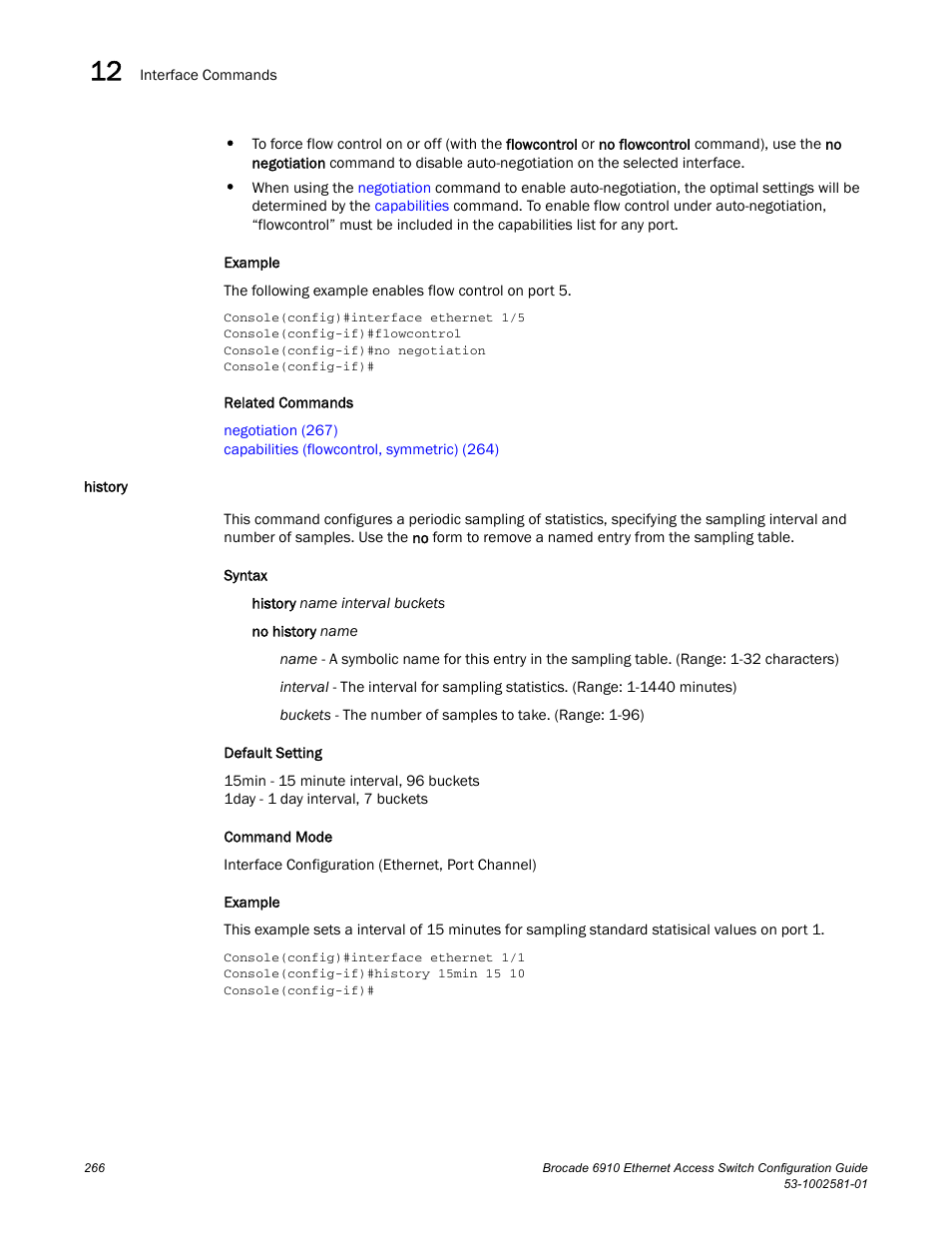 History | Brocade Communications Systems Brocate Ethernet Access Switch 6910 User Manual | Page 316 / 1200