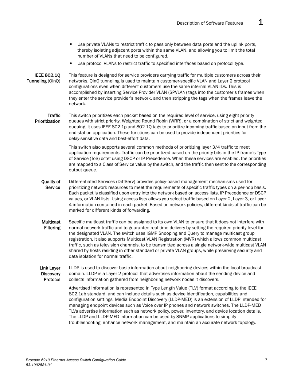 Brocade Communications Systems Brocate Ethernet Access Switch 6910 User Manual | Page 57 / 1200