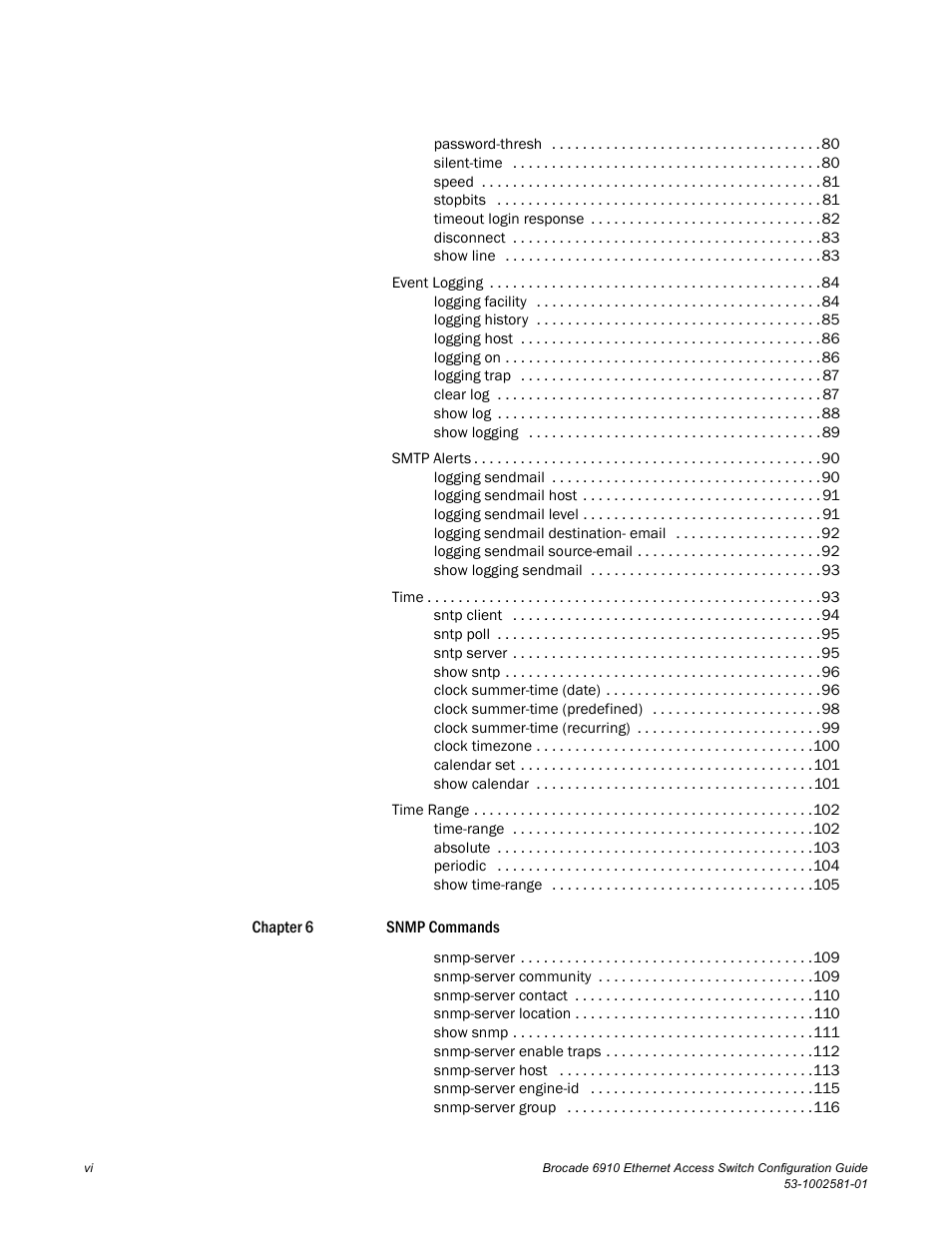 Brocade Communications Systems Brocate Ethernet Access Switch 6910 User Manual | Page 6 / 1200