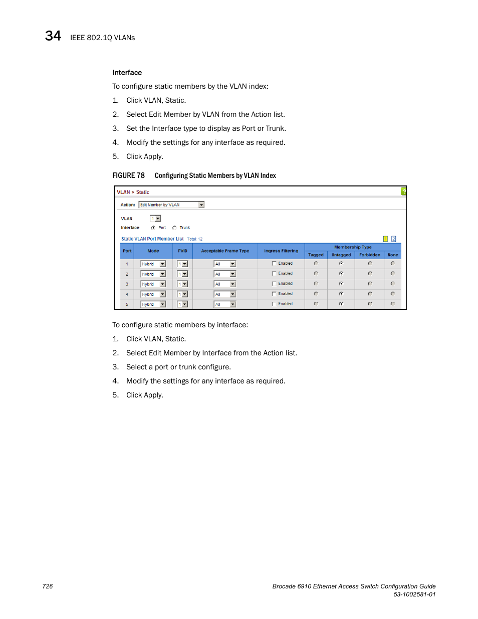 Figure 78, Confi | Brocade Communications Systems Brocate Ethernet Access Switch 6910 User Manual | Page 776 / 1200