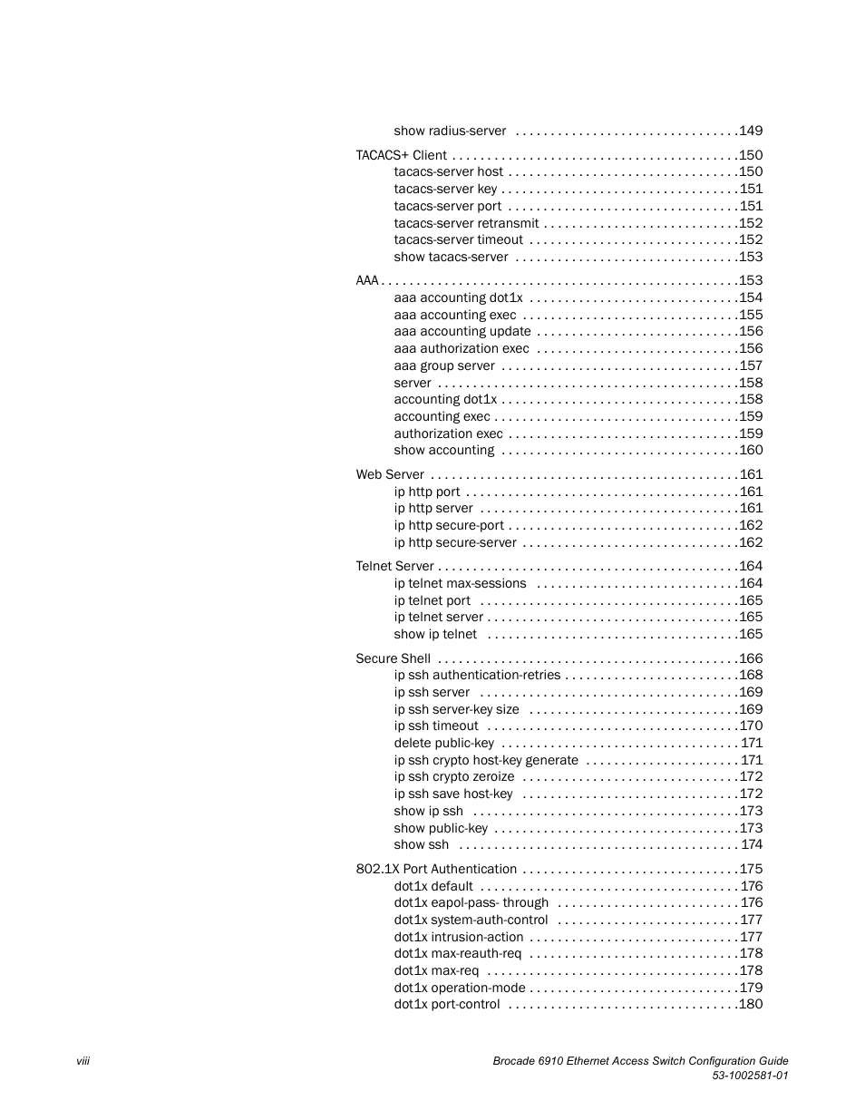 Brocade Communications Systems Brocate Ethernet Access Switch 6910 User Manual | Page 8 / 1200