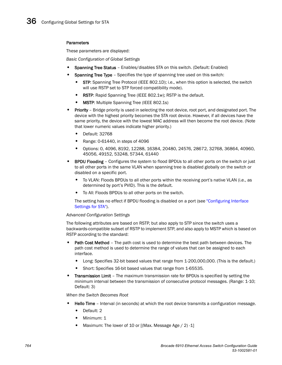 Brocade Communications Systems Brocate Ethernet Access Switch 6910 User Manual | Page 814 / 1200