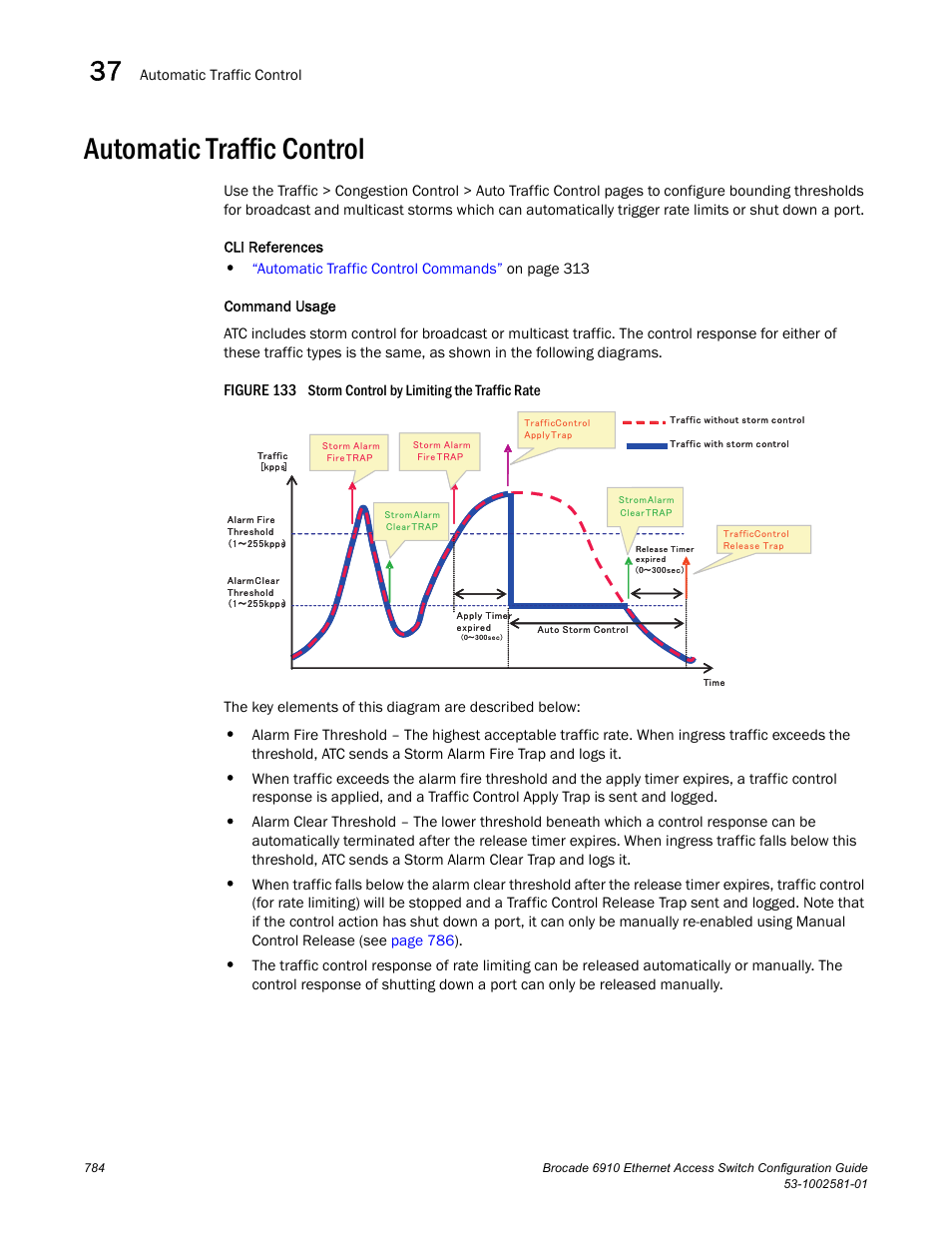Automatic traffic control, Figure 133 s, Figure 133 | Brocade Communications Systems Brocate Ethernet Access Switch 6910 User Manual | Page 834 / 1200