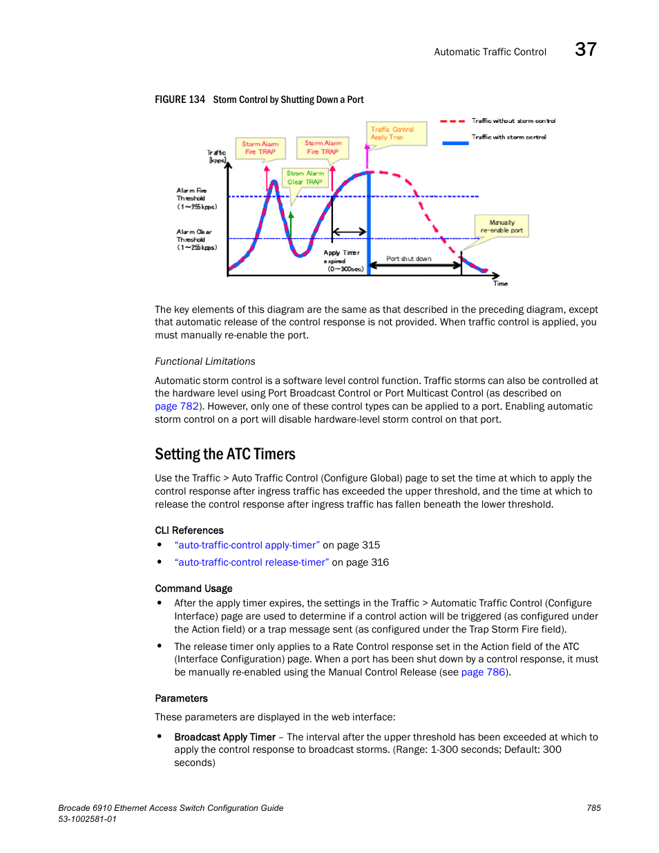 Setting the atc timers, Figure 134 s | Brocade Communications Systems Brocate Ethernet Access Switch 6910 User Manual | Page 835 / 1200