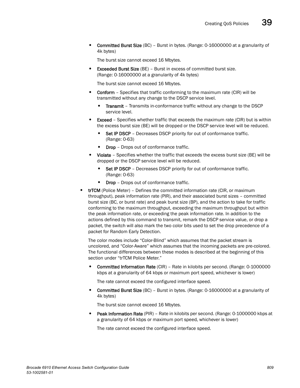 Brocade Communications Systems Brocate Ethernet Access Switch 6910 User Manual | Page 859 / 1200