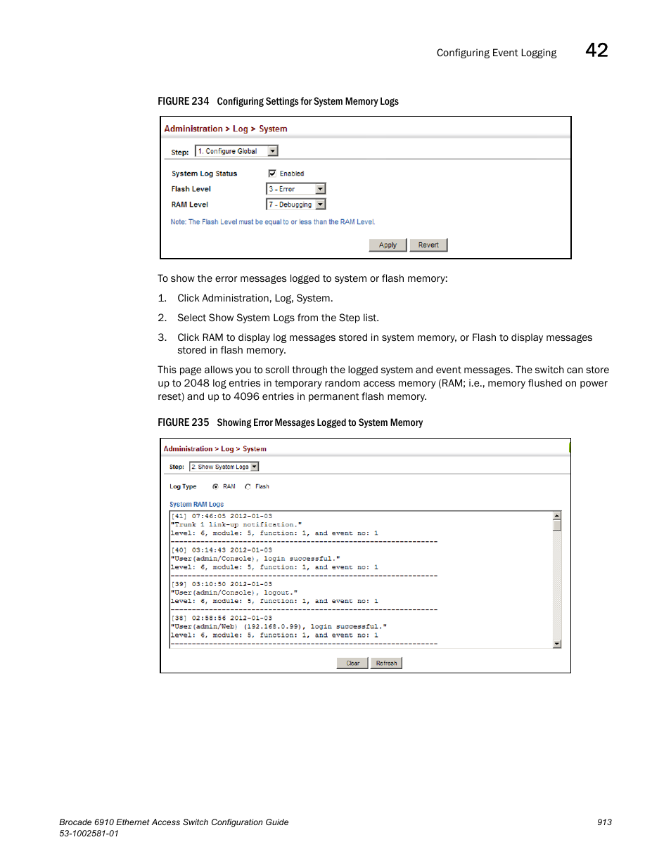 Figure 234 confi, Figure 235 s | Brocade Communications Systems Brocate Ethernet Access Switch 6910 User Manual | Page 963 / 1200