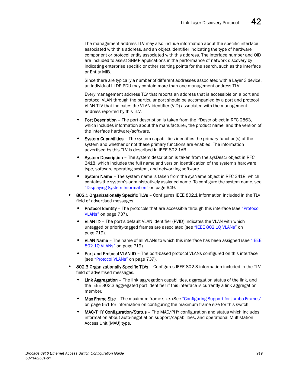 Brocade Communications Systems Brocate Ethernet Access Switch 6910 User Manual | Page 969 / 1200