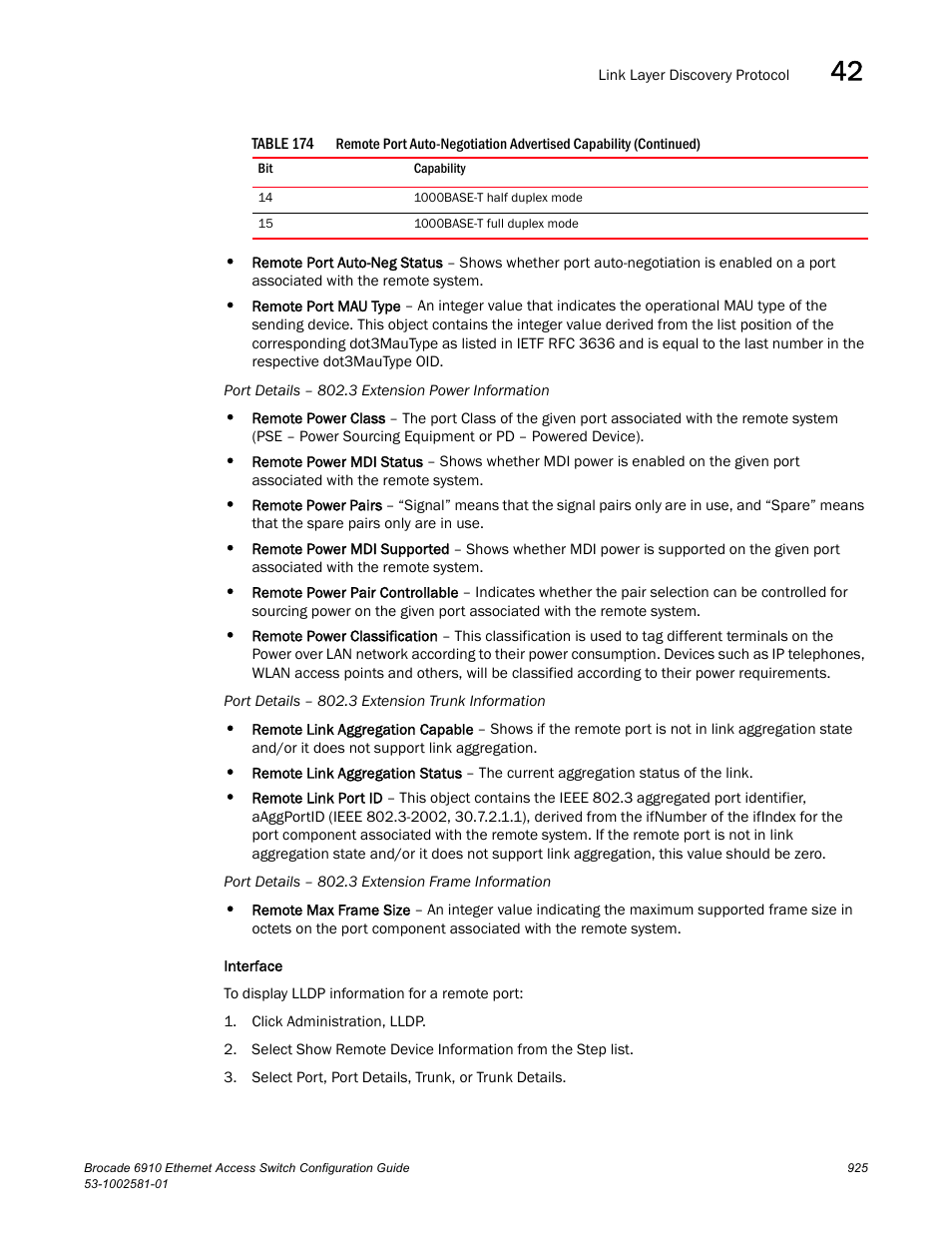 Brocade Communications Systems Brocate Ethernet Access Switch 6910 User Manual | Page 975 / 1200