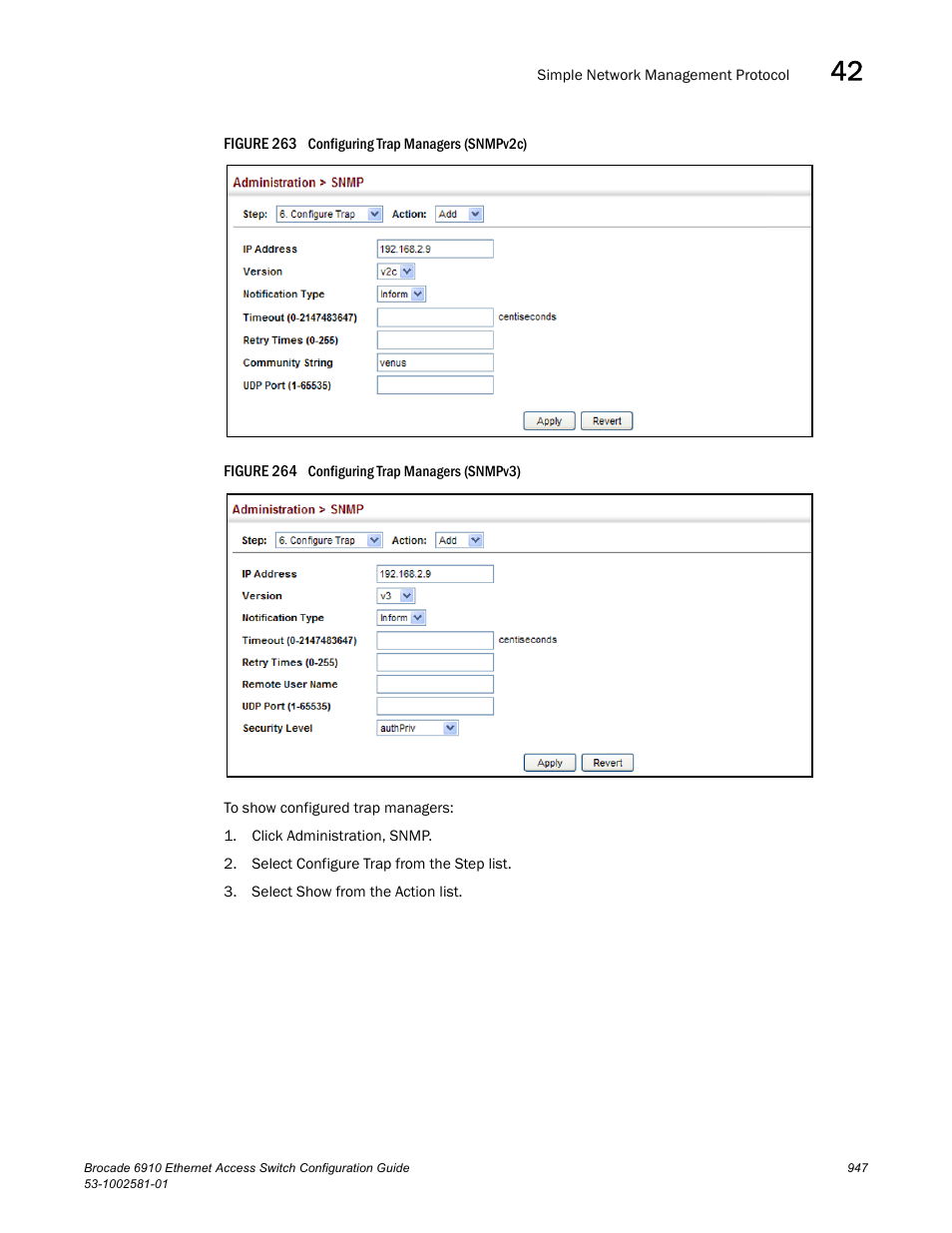 Figure 263 confi, Figure 264 confi | Brocade Communications Systems Brocate Ethernet Access Switch 6910 User Manual | Page 997 / 1200