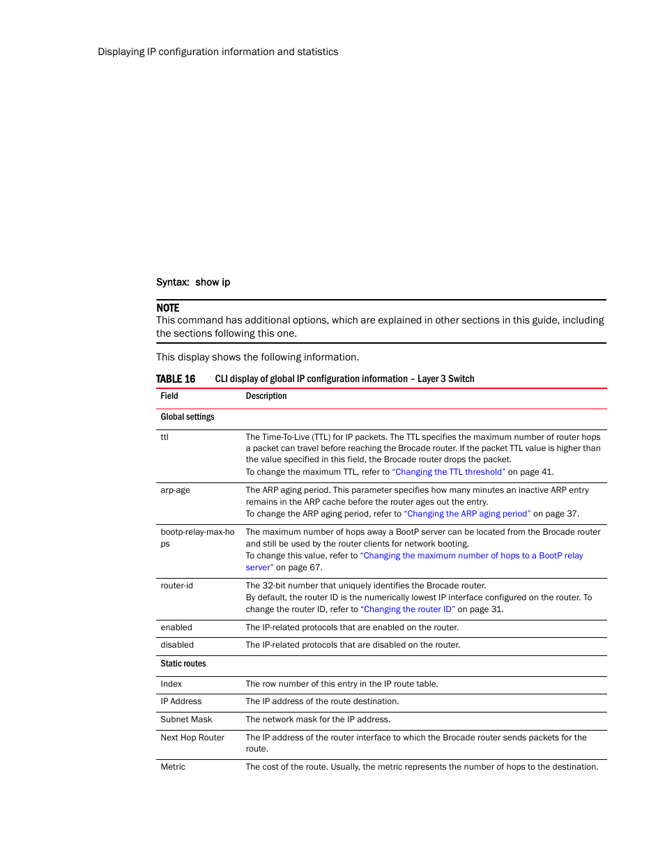 Brocade Communications Systems Layer 3 Routing Configuration ICX 6650 User Manual | Page 132 / 494