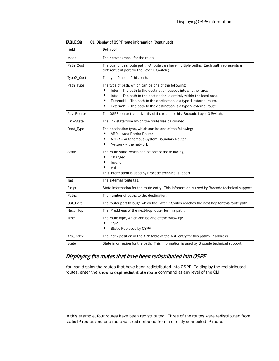 Brocade Communications Systems Layer 3 Routing Configuration ICX 6650 User Manual | Page 239 / 494