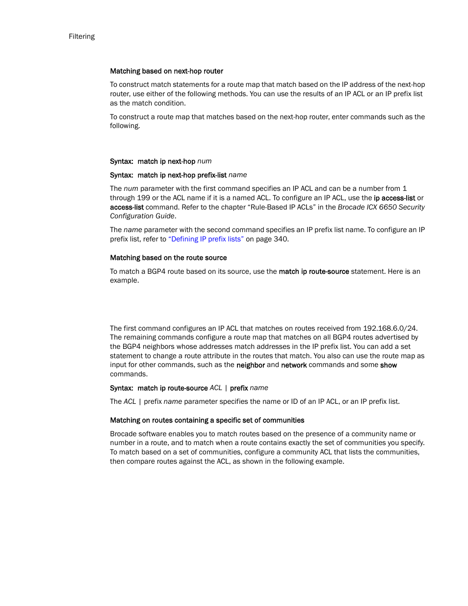 Brocade Communications Systems Layer 3 Routing Configuration ICX 6650 User Manual | Page 364 / 494