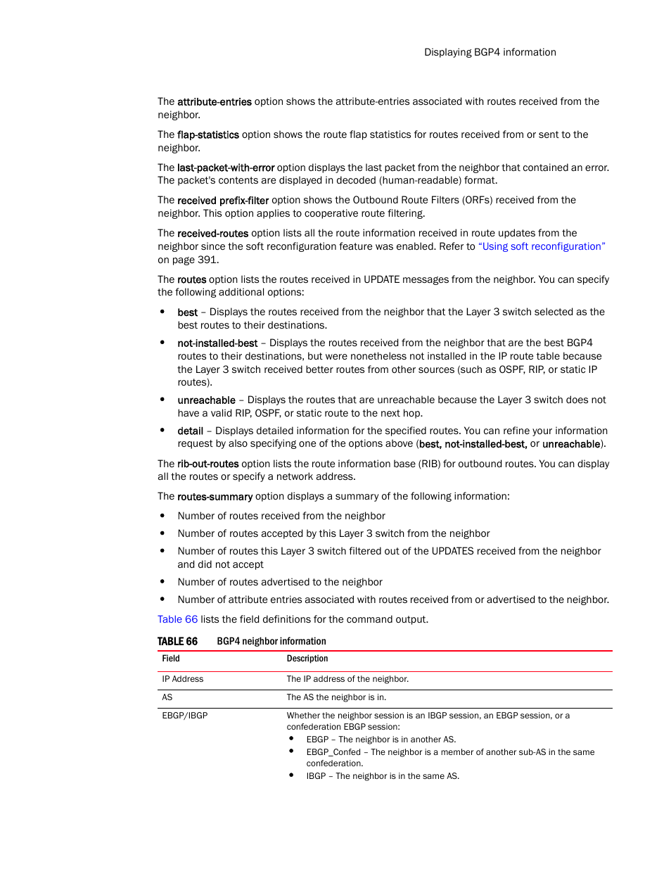 Brocade Communications Systems Layer 3 Routing Configuration ICX 6650 User Manual | Page 387 / 494