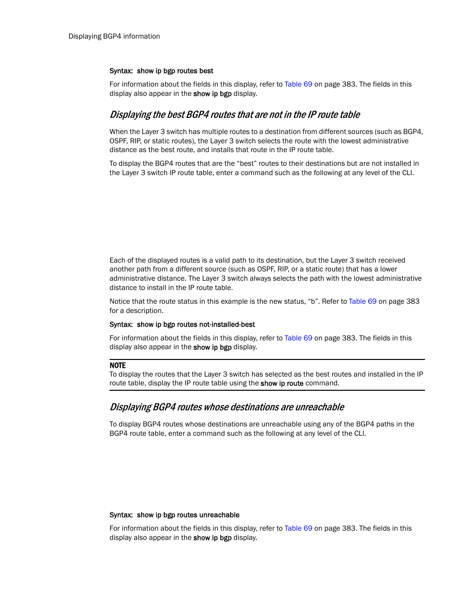 Brocade Communications Systems Layer 3 Routing Configuration ICX 6650 User Manual | Page 400 / 494