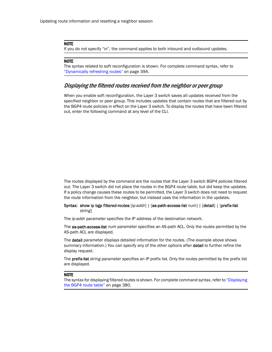 Brocade Communications Systems Layer 3 Routing Configuration ICX 6650 User Manual | Page 410 / 494