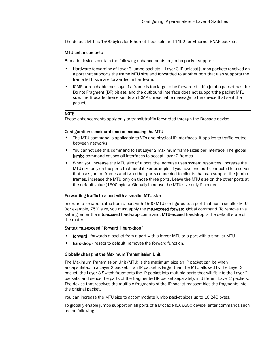 Brocade Communications Systems Layer 3 Routing Configuration ICX 6650 User Manual | Page 47 / 494