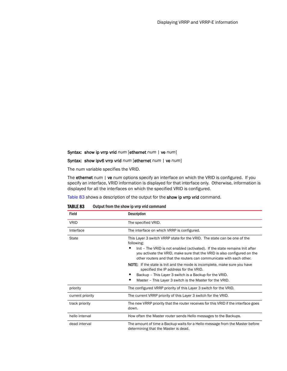 Brocade Communications Systems Layer 3 Routing Configuration ICX 6650 User Manual | Page 471 / 494