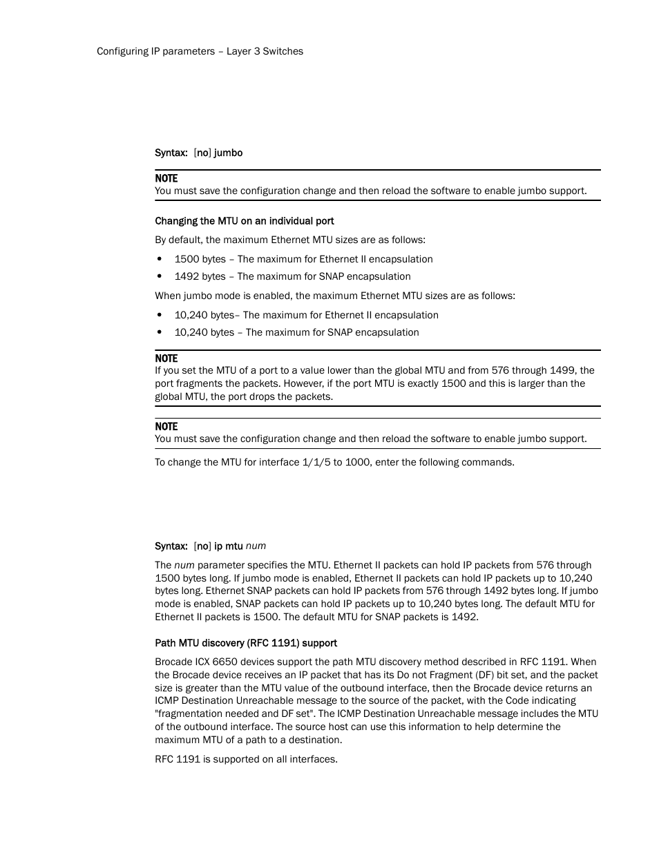 Brocade Communications Systems Layer 3 Routing Configuration ICX 6650 User Manual | Page 48 / 494