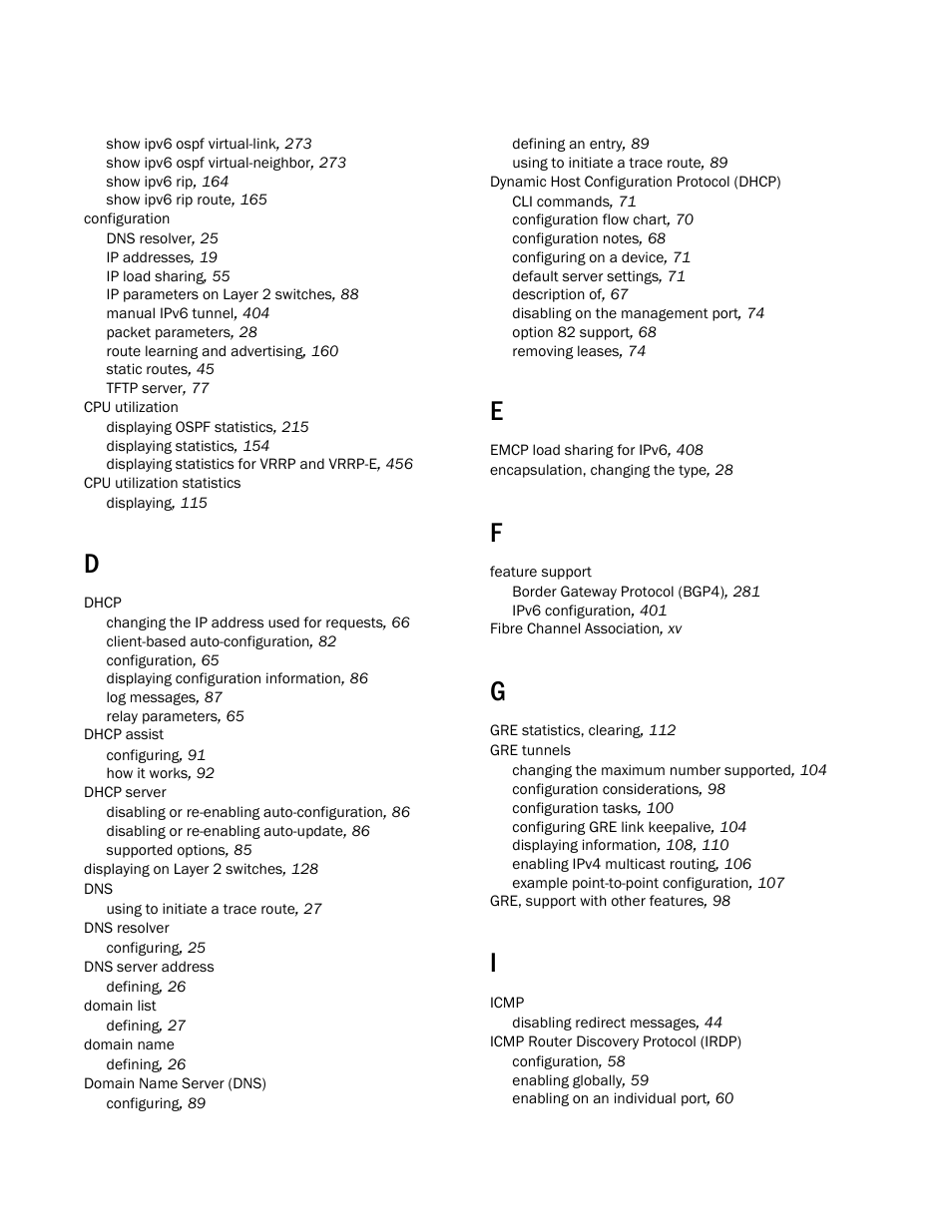 Brocade Communications Systems Layer 3 Routing Configuration ICX 6650 User Manual | Page 487 / 494