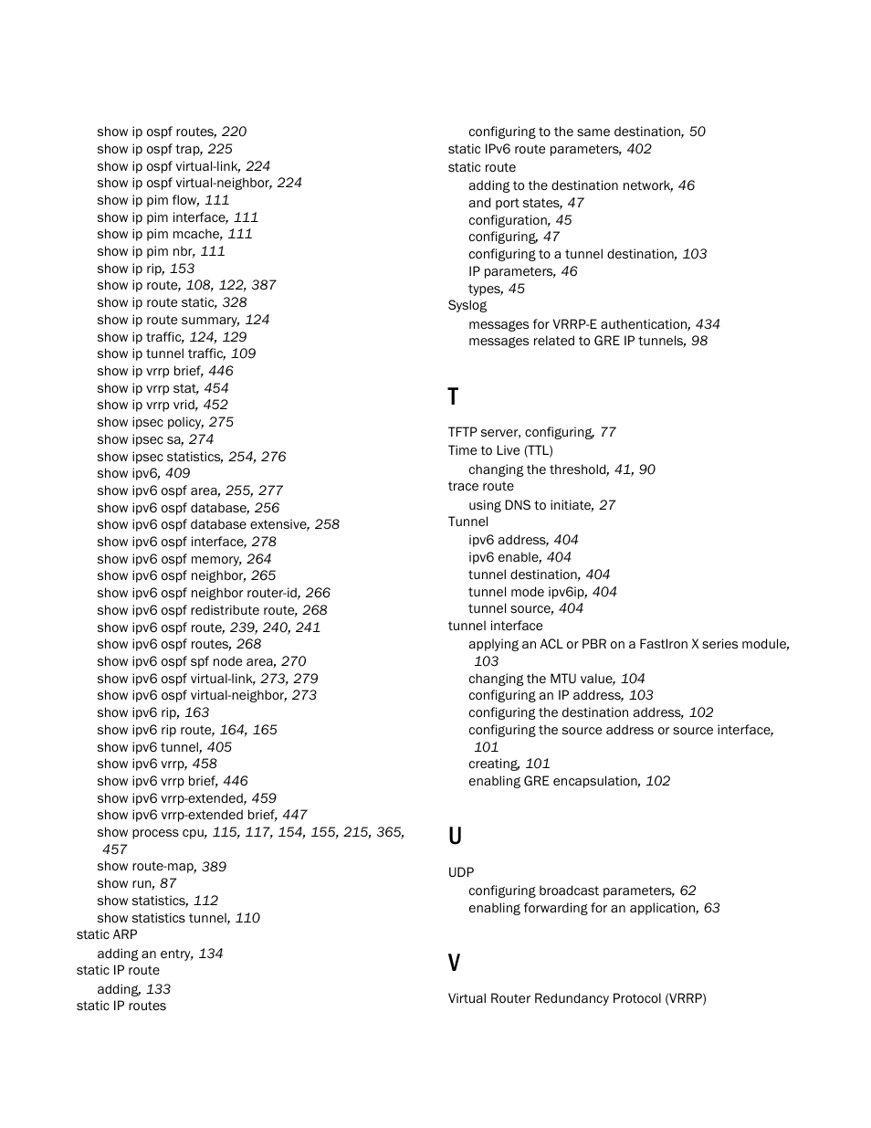 Brocade Communications Systems Layer 3 Routing Configuration ICX 6650 User Manual | Page 493 / 494
