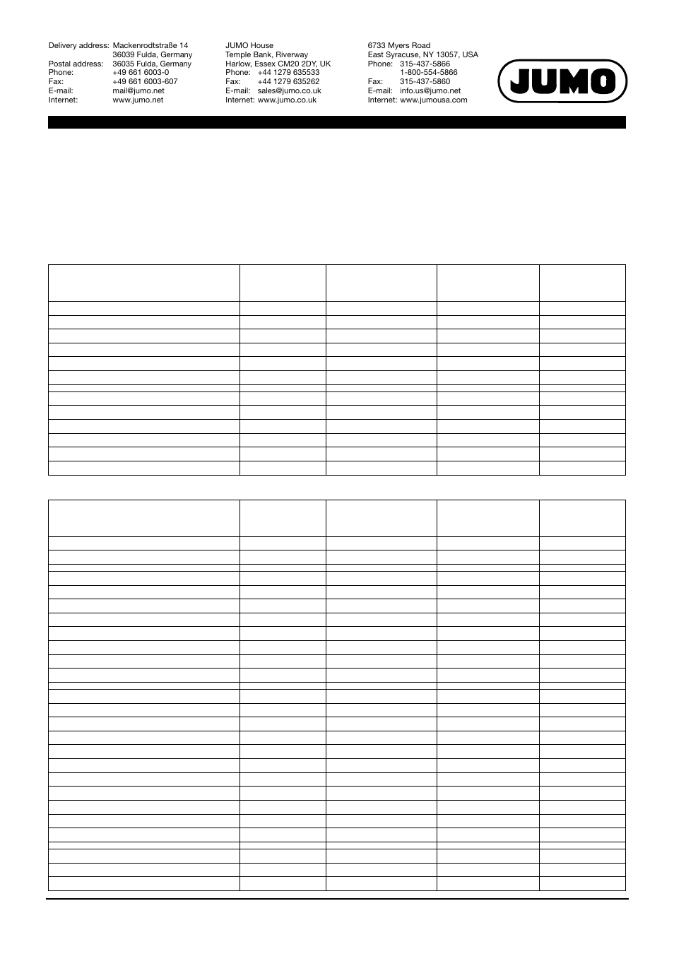 JUMO 902006 RTD Temperature Probe for Devices and Plants Tested According to DIN EN 14597 Data Sheet User Manual | Page 10 / 12
