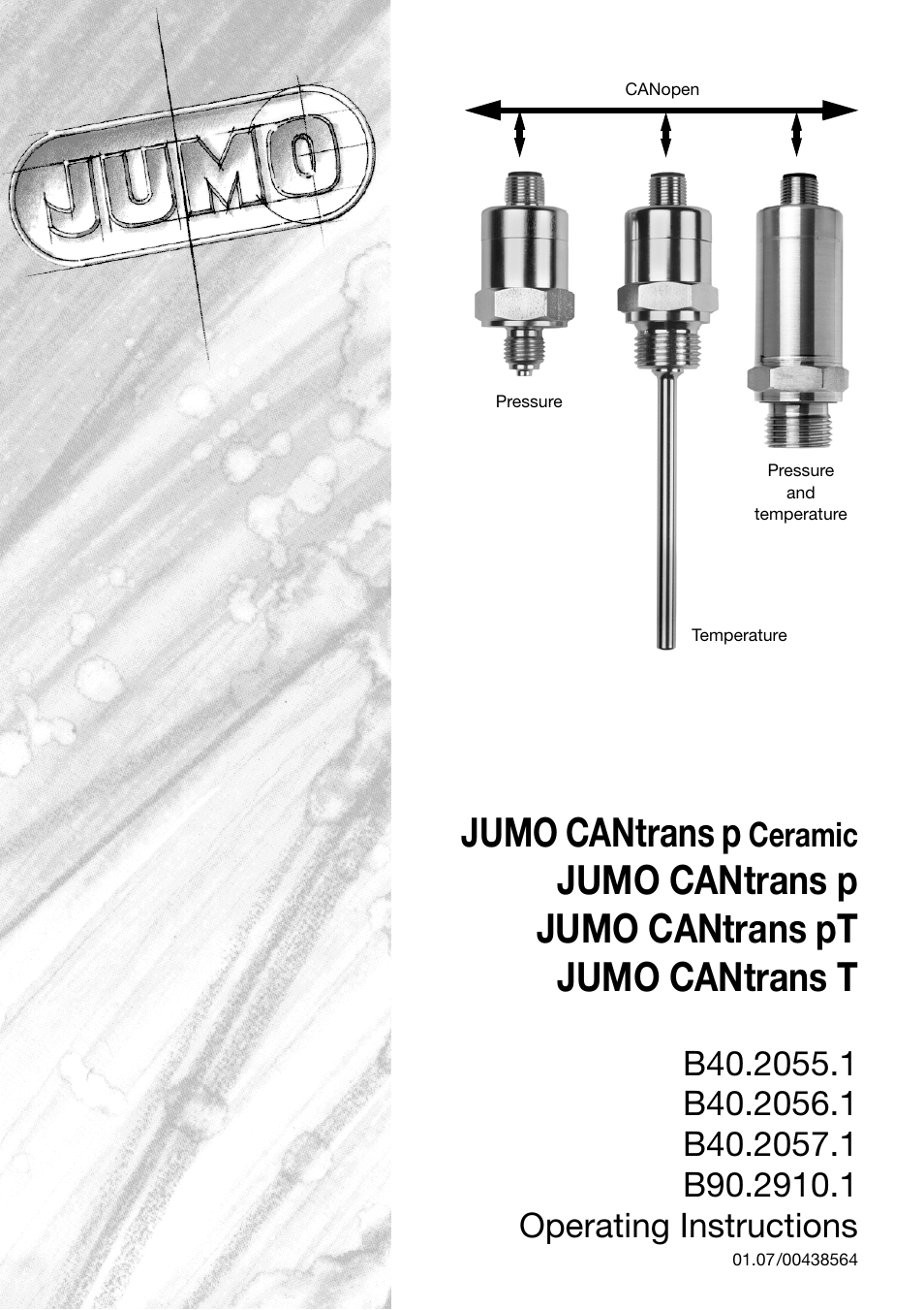 JUMO 902910 CANtrans T RTD Temperature Probe with CANopen Output Operating Instructions User Manual | 36 pages