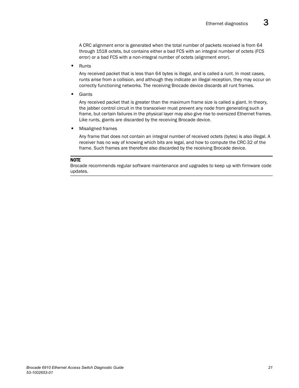 Brocade 6910 Ethernet Access Switch Diagnostic Guide (Supporting R2.2.0.0) User Manual | Page 31 / 88
