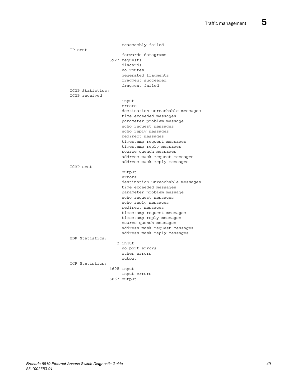 Draft: brocade confidential | Brocade 6910 Ethernet Access Switch Diagnostic Guide (Supporting R2.2.0.0) User Manual | Page 59 / 88