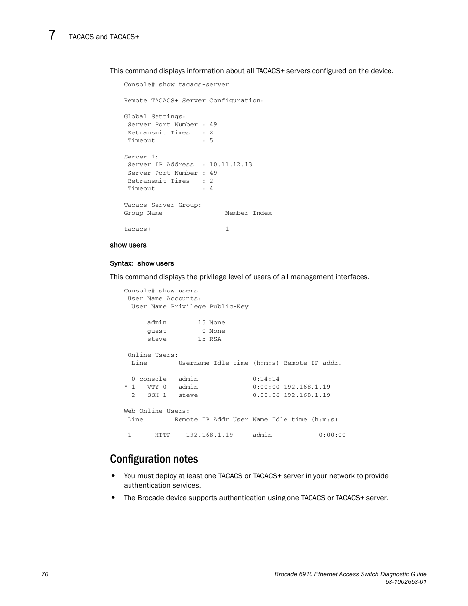 Configuration notes, Draft: brocade confidential | Brocade 6910 Ethernet Access Switch Diagnostic Guide (Supporting R2.2.0.0) User Manual | Page 80 / 88
