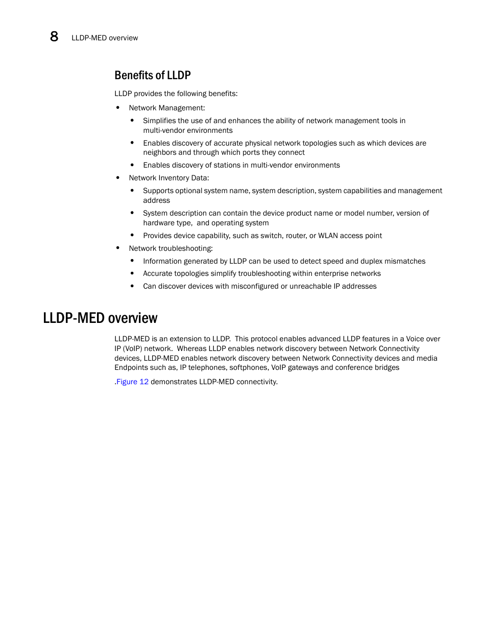 Benefits of lldp, Lldp-med overview | Brocade Communications Systems Brocade ICX 6650 User Manual | Page 202 / 330