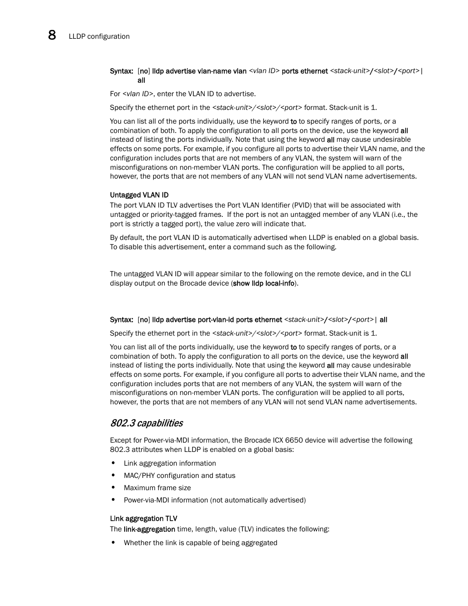 3 capabilities | Brocade Communications Systems Brocade ICX 6650 User Manual | Page 222 / 330