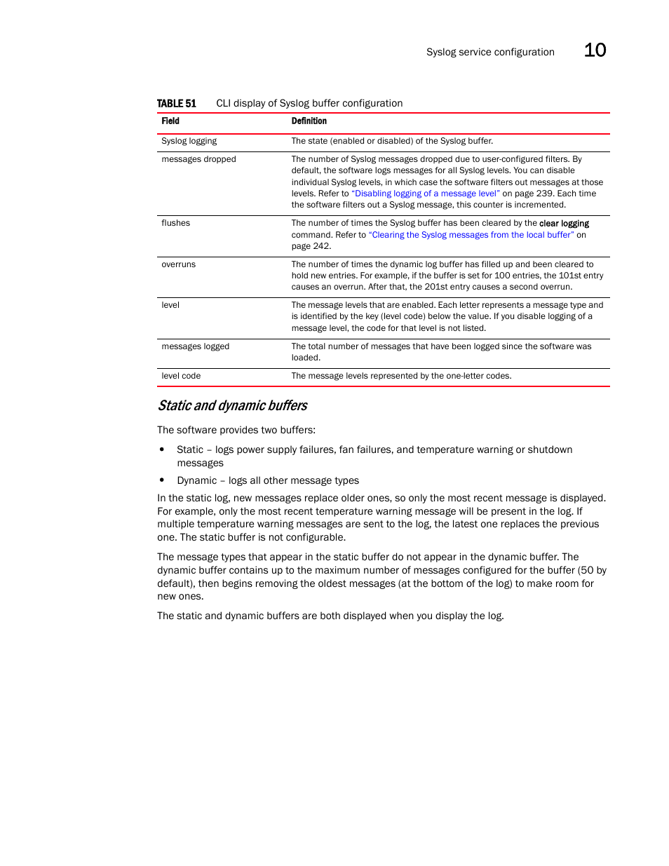 Static and dynamic buffers | Brocade Communications Systems Brocade ICX 6650 User Manual | Page 253 / 330