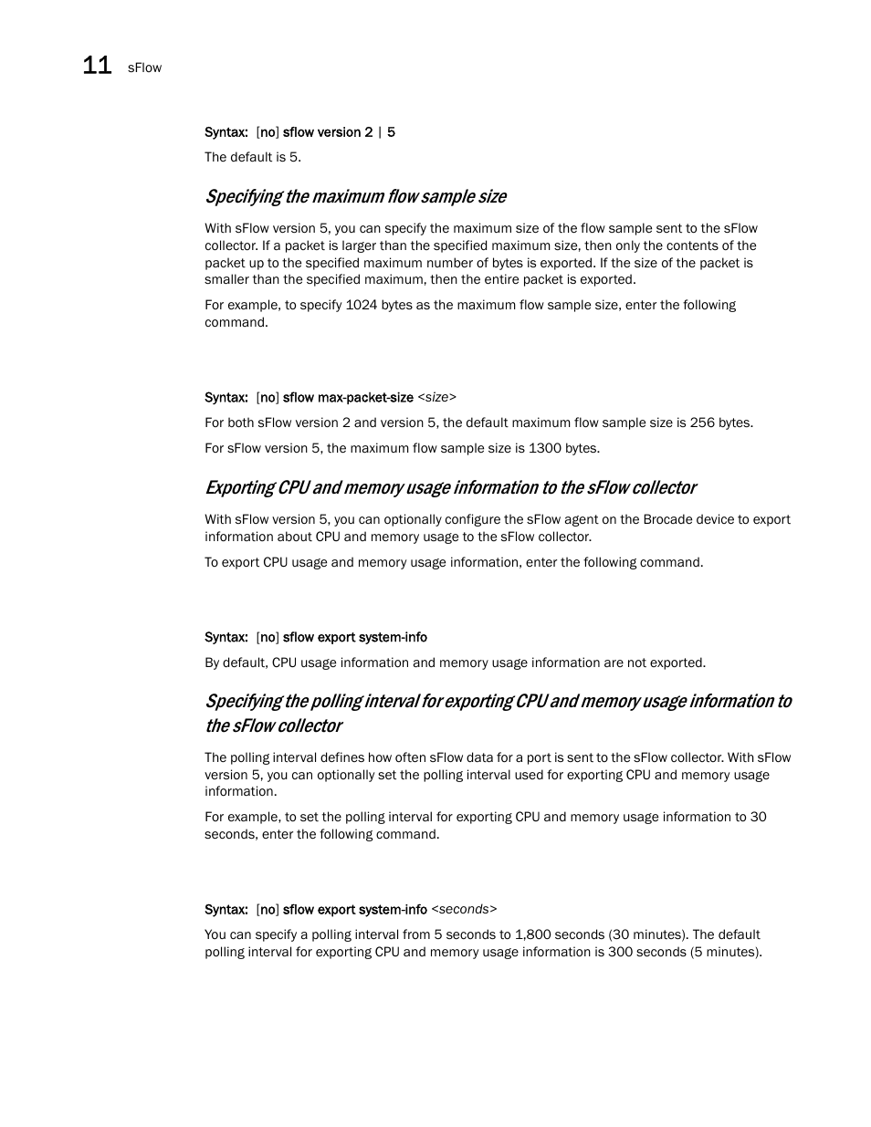 Specifying the maximum flow sample size | Brocade Communications Systems Brocade ICX 6650 User Manual | Page 284 / 330