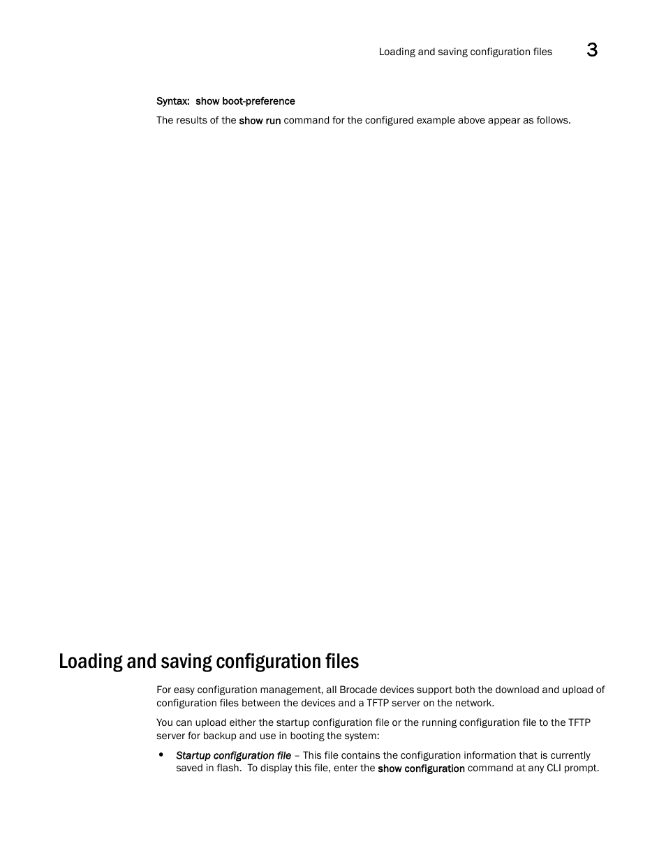 Loading and saving configuration files | Brocade Communications Systems Brocade ICX 6650 User Manual | Page 75 / 330