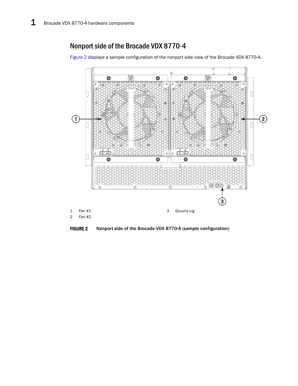 Nonport side of the brocade vdx 8770-4, Figure 2, Nonport side | Brocade Communications Systems Brocade VDX 8770-4 User Manual | Page 24 / 116