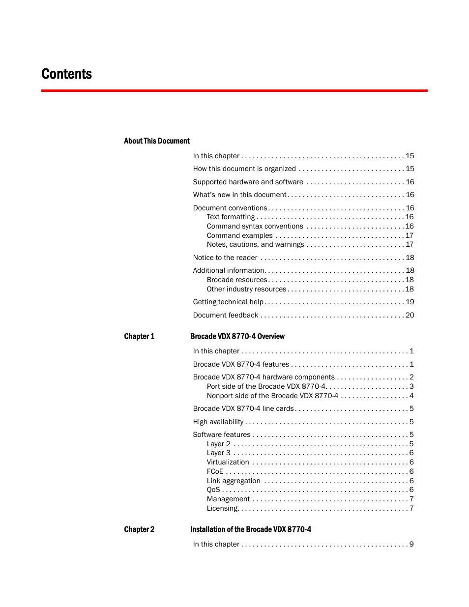 Brocade Communications Systems Brocade VDX 8770-4 User Manual | Page 5 / 116