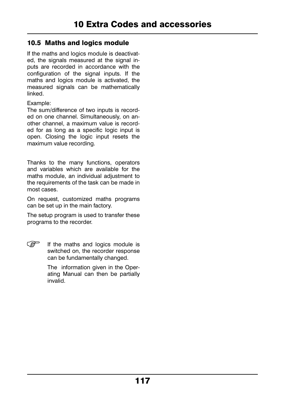 5 maths and logics module, Maths and logics module | JUMO 706021 LOGOLINE 500d Line Recorder Operating Manual User Manual | Page 117 / 140