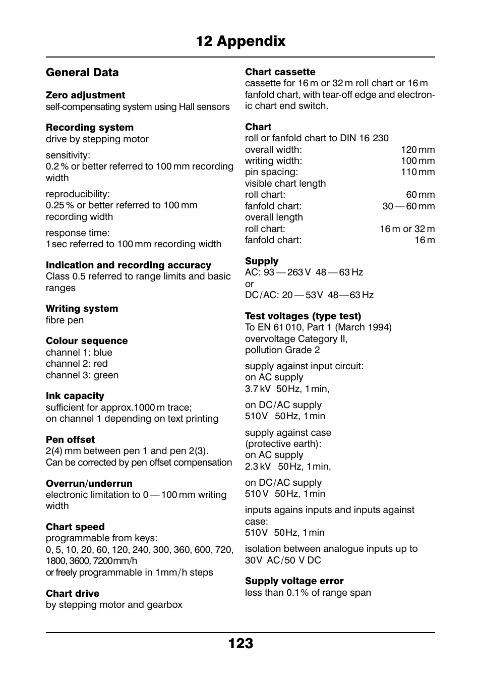 JUMO 706021 LOGOLINE 500d Line Recorder Operating Manual User Manual | Page 123 / 140