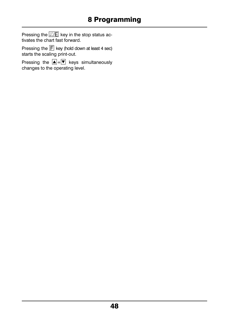 8 programming 48 | JUMO 706021 LOGOLINE 500d Line Recorder Operating Manual User Manual | Page 48 / 140