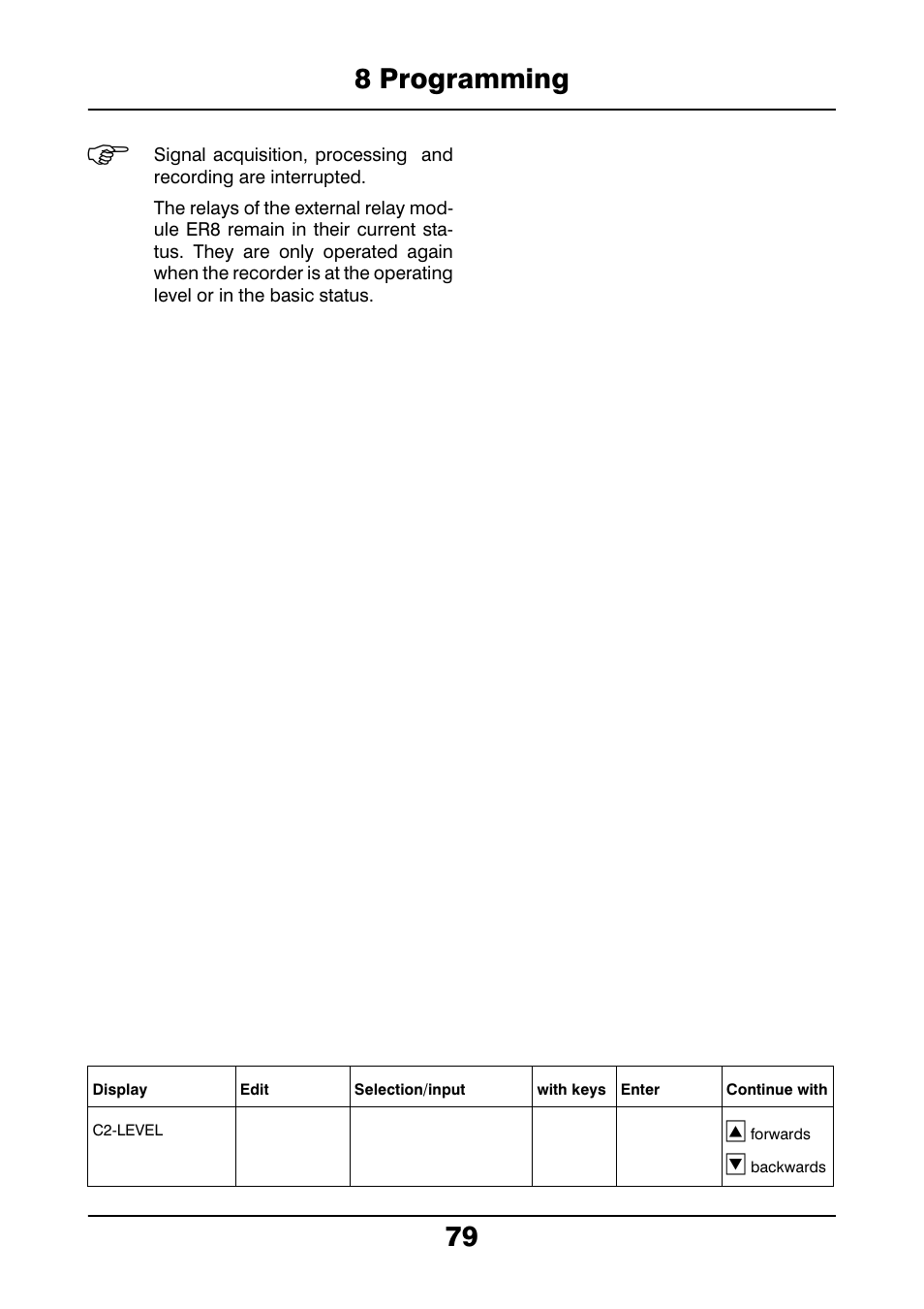 8 programming 79 | JUMO 706021 LOGOLINE 500d Line Recorder Operating Manual User Manual | Page 79 / 140
