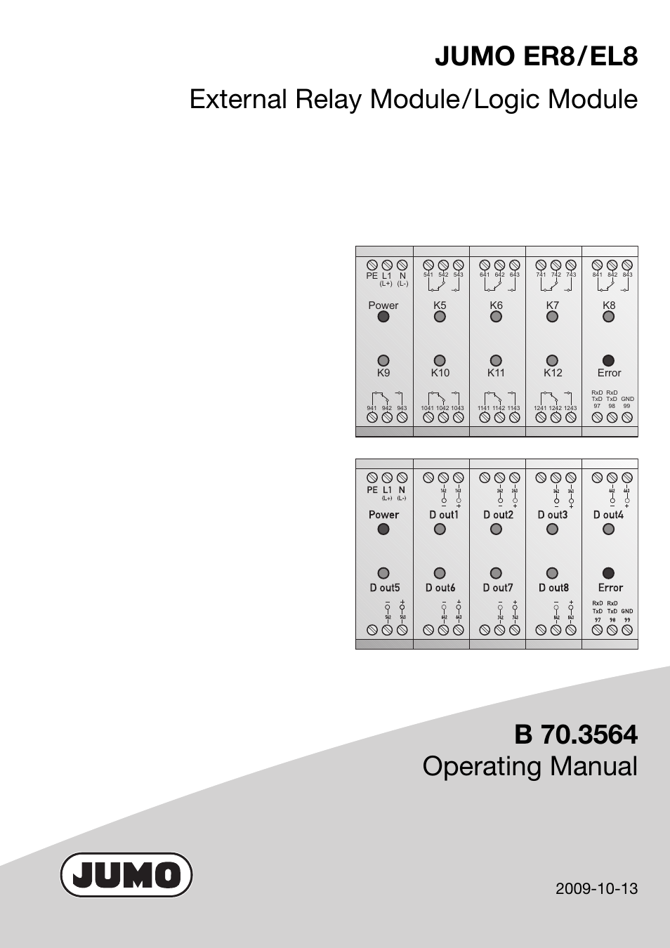 JUMO 706030 LOGOPRINT 500 Printing Recorder External Relay Module/Logic Module Operating Manual User Manual | Page 9 / 24