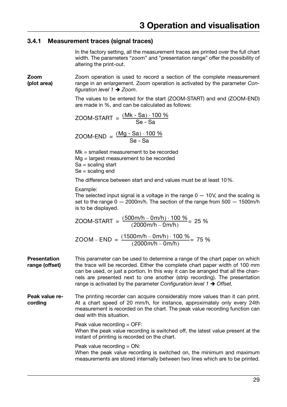 1 measurement traces (signal traces), 3 operation and visualisation | JUMO 706030 LOGOPRINT 500 Printing Recorder Operating Manual User Manual | Page 29 / 116