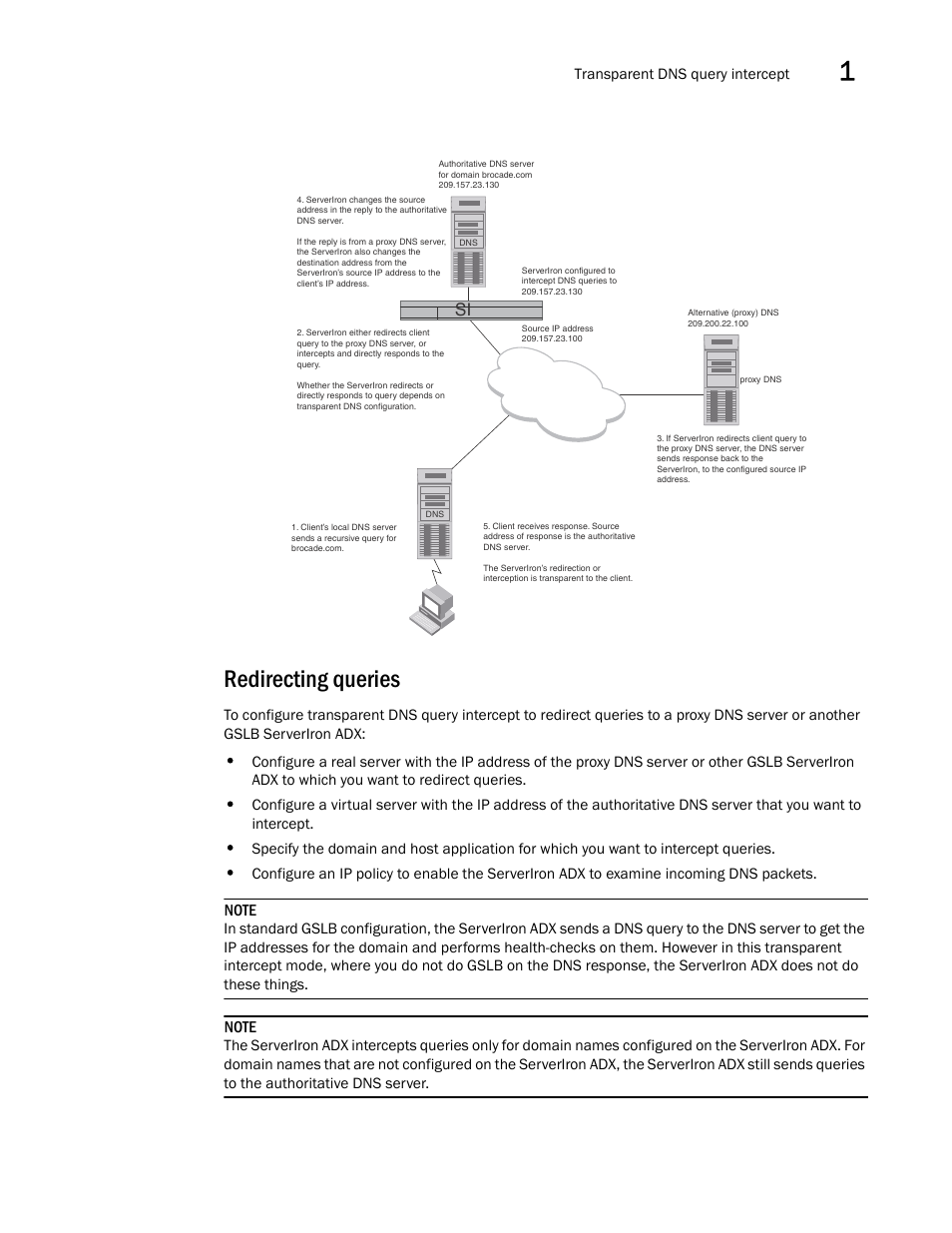 Redirecting queries | Brocade Communications Systems ServerIron ADX 12.4.00 User Manual | Page 109 / 267